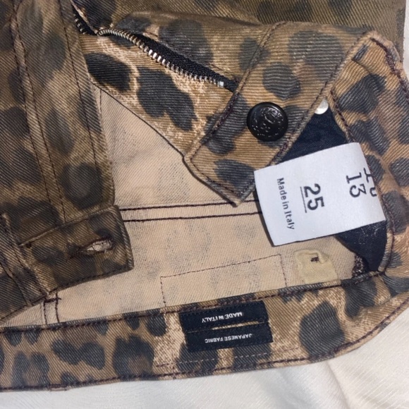 R13 leopard print skinny jeans size 25 - Picture 5 of 8